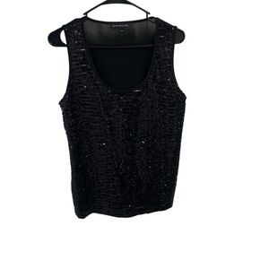 Elegant Black Sleeveless‎ Top Jones New York Size Medium